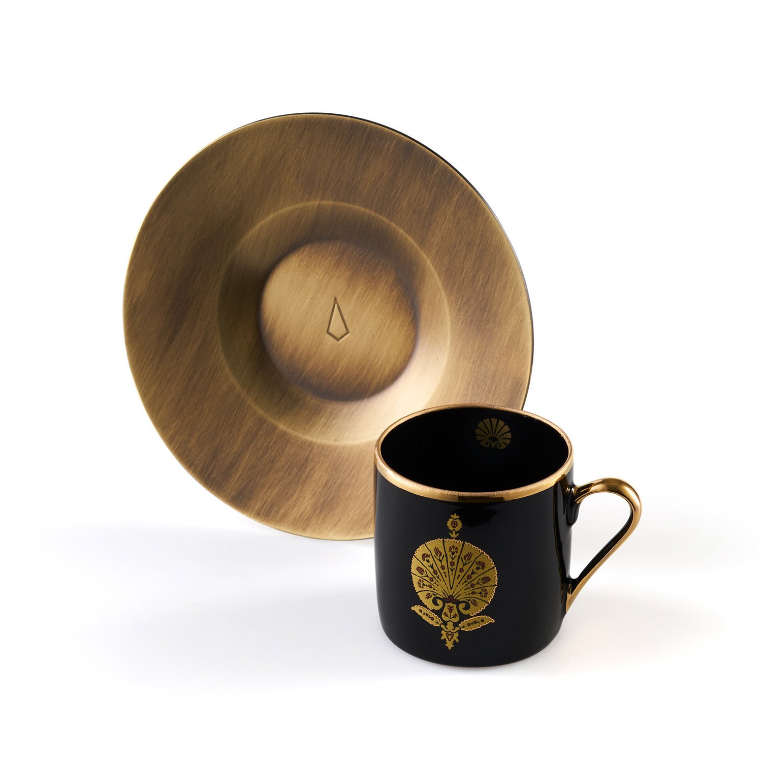 Siyah Sırlı Karanfil Kahve Fincan 2\'li Set