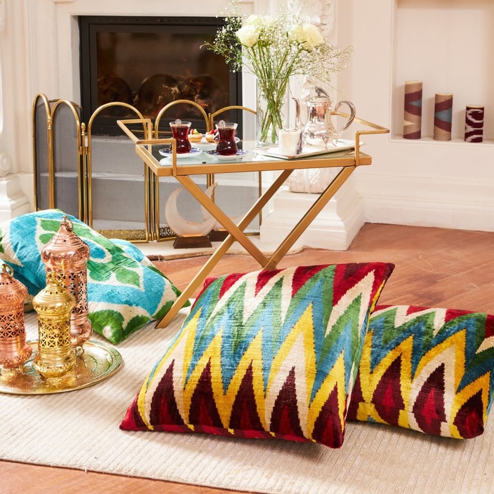 Kadife İkat Kırlent 3