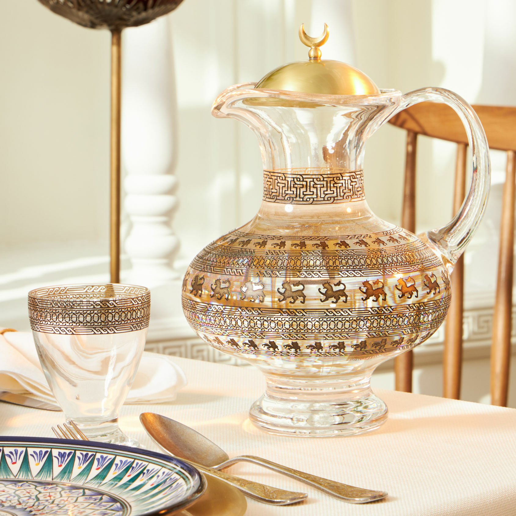 Ejder Kuyruklu Aslan Sürahi  Set 5 Parça