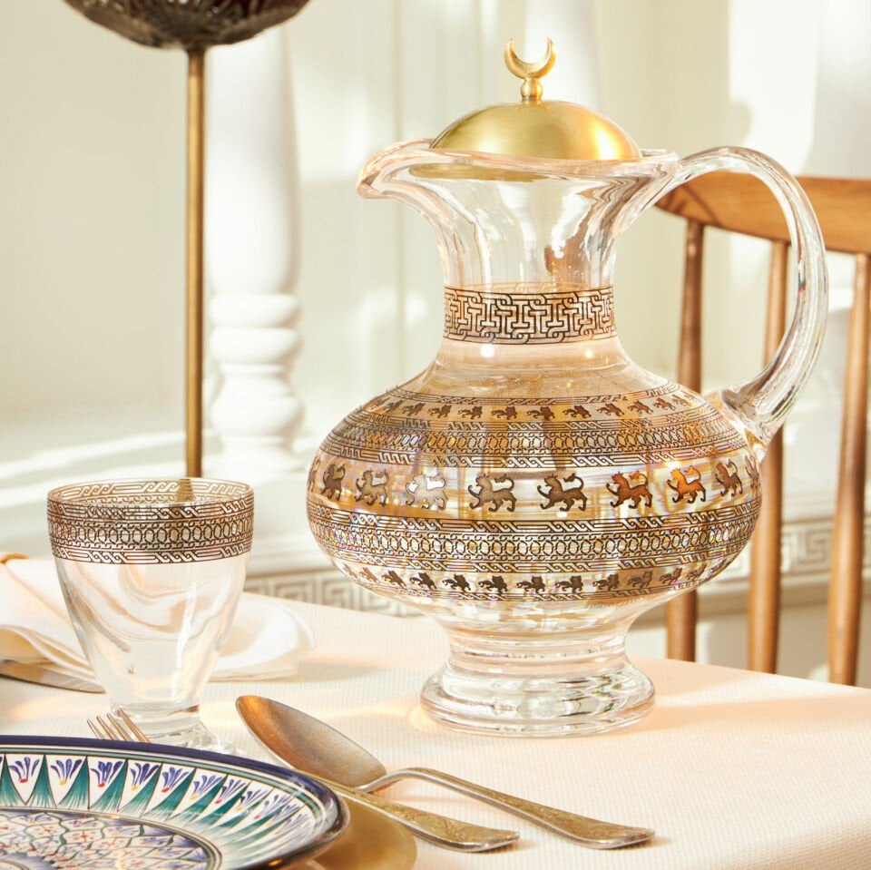 Ejder Kuyruklu Aslan Sürahi  Set 5 Parça