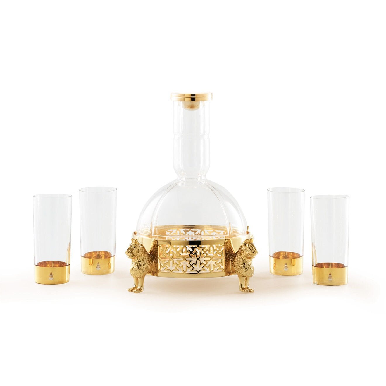 Aslan Zarflı Şerbetlik Set 5 Parça