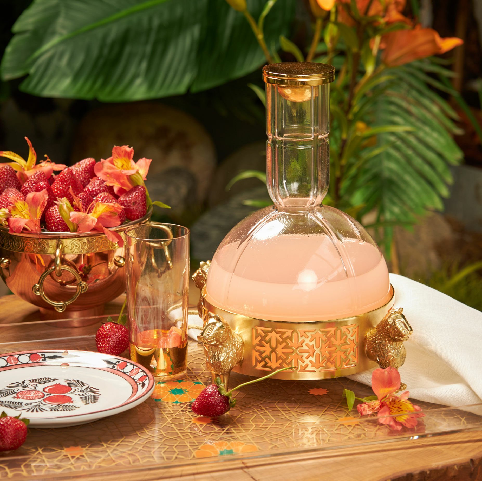 Aslan Zarflı Şerbetlik Set 5 Parça