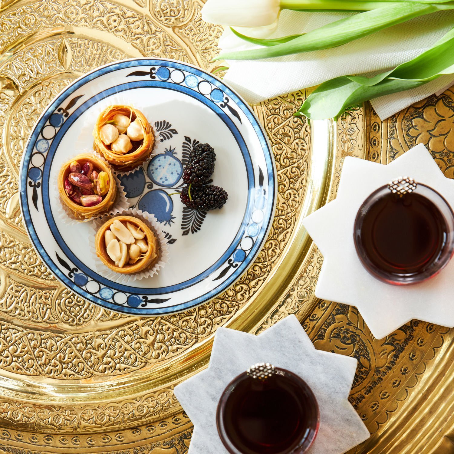 Zennup Nar Mavi Ekmek Tabağı 17cm